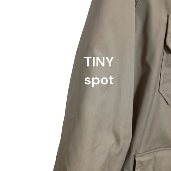 Vintage Woolrich Field Coat XL Mens Tan Beige Red Lining Utility Cargo Pockets - Picture 3 of 16